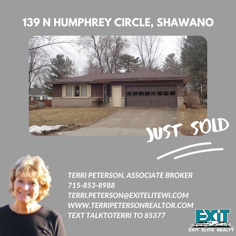 JUST SOLD 139 N Humphrey Circle, Shawano